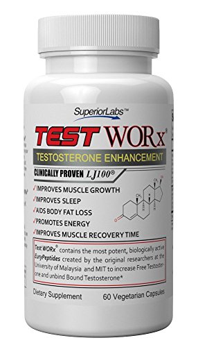 #1 prueba de suplemento de testosterona Booster WORx - 6 ciclo de la semana - hecho en los E.e.u.u. - ingredientes probados en ensayos en humanos para mejorar la testosterona hasta un 132%. Satisfacción o le devolvemos su dinero garantizado