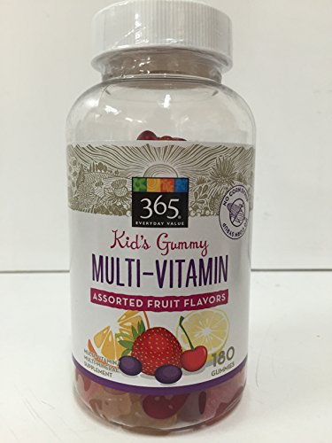 365 diario valor multivitaminas masticables - frutos gomosos de los niños (cuenta 180)