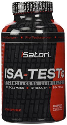 GF de ISA-TEST de iSatori, Advanced Booster de testosterona para hombres, 104 cápsulas, músculo, fuerza y Salud Sexual