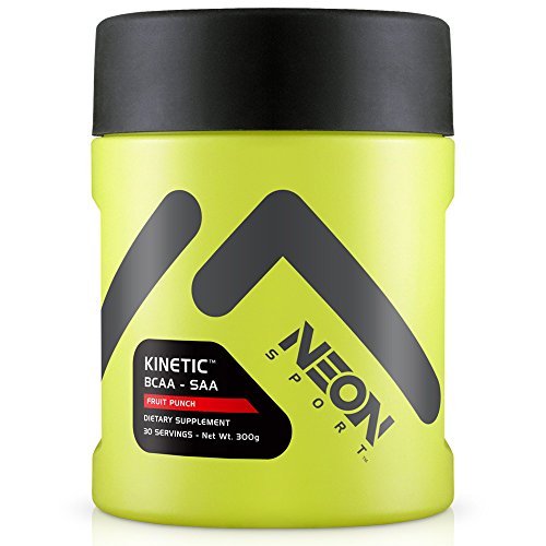 Neon Sport Kinitic BCAA y SAA aminoácidos suplemento, Fruit Punch, 30 porciones