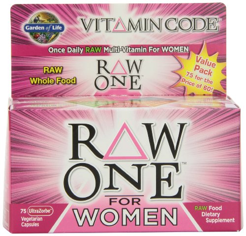 Jardín de vida vitamina código crudo para las mujeres, 75 cápsulas