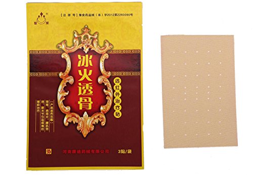 BHTG yeso herbario chino dolor alivio térmico parche, 12 Pack/2 cajas