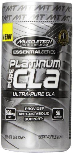 Platino de MuscleTech pura CLA, CLA ultra-pura, 800 mg de CLA por SoftGel Cap, 90 SoftGel Caps