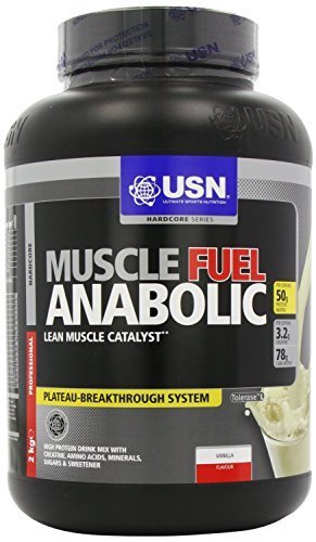 USN muscular combustible anabólico mejor músculo aumento de proteína en polvo (vainilla, 2000g) por USN