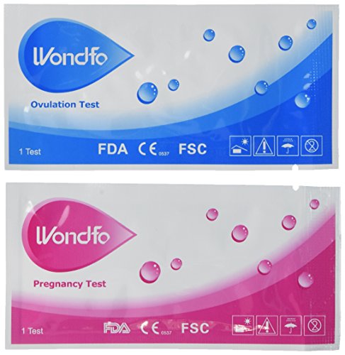 10 tiras de prueba de orina de embarazo y la ovulación wondfo Combo 40
