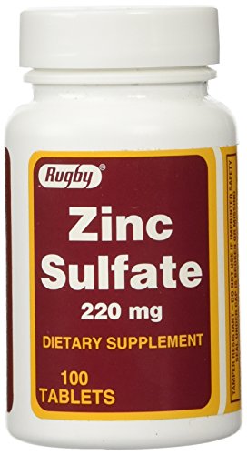 Sulfato de zinc 220 mg dieta suplemento tabletas - 100 ea (paquete de 1)