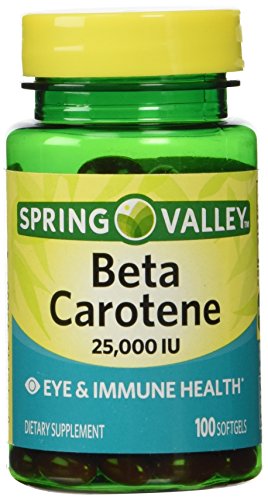 Spring Valley Beta caroteno 25000IU ct 100 cápsulas