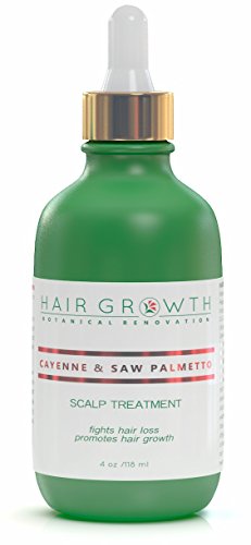 Cabello crecimiento renovación botánico anticaída del cuero cabelludo tratamiento 4 oz/120 ml pimienta y Saw Palmetto