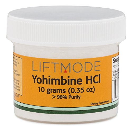 Yohimbina HCl - 10 gramos (0,35 Oz) - 98% puro - FBA