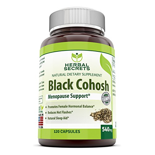 Secretos 100% puro Cohosh negro cápsulas herbarias - s soporta las mujeres salud y bienestar * capsulas de 540 mg, 120 cápsulas por botella *