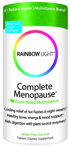 Arco iris luz menopausia completo multivitamínico, calcio 500mg, 1000 UI de vitamina D, 60 comprimidos