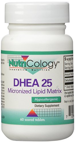 NutriCology Dhea 25 Mg sostenida las tabletas de liberación, cuenta 60
