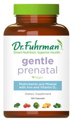 Suave Prenatal Multivitamin &amp; Mineral suplemento del Dr. Fuhrman con hierro - 120 cápsulas