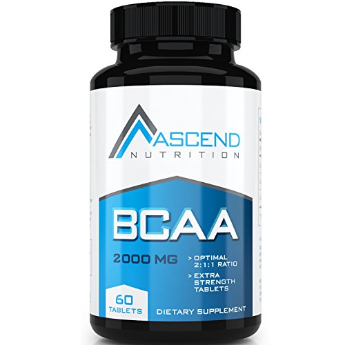 #1 más potente BCAA aminoácidos comprimidos - suplemento de entrenamiento esencial para construir la masa muscular, reducir el músculo desglose y promover entrenamiento recuperación rápida - 1000 mg por tableta con probada 2: relación 1:1 de L-leucina, L-