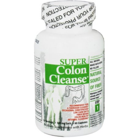 Health Plus Súper Colon Cleanse psyllium con hierbas 60 cápsulas