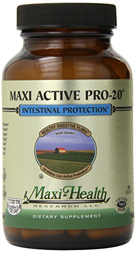 Maxi salud activa Pro-20 - probióticos vivos - protección Intestinal, 60 cápsulas, Kosher