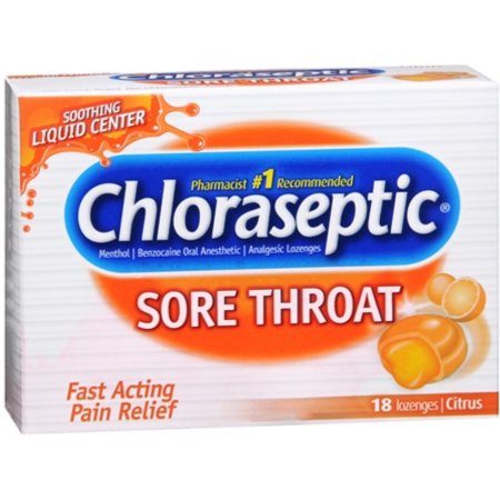 Chloraseptic el dolor de garganta Las pastillas Citrus 18 Cada (Pack de 2)