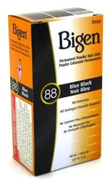 Color de cabello permanente en polvo #88 azul negro (Pack 3)