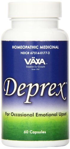 VAXA Deprex medicinales homeopáticos para ocasionales malestar emocional, 60 cápsulas