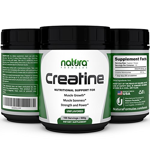 VENTA | #1 pure creatina micronizada monohidrato polvo - 100 porciones | 500g - sin sabor - mejor suplemento de culturismo para aumentar la energía, reducir el dolor y construir masa muscular