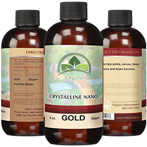 El mejor Nano coloidal oro Mineral - 30 partes por millón - minerales coloidales - líquido de oro coloidal (30 PPM, 8 onzas)