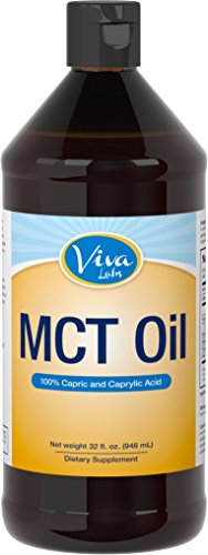 Viva laboratorios #1 altamente concentraron aceite de MCT, 100% puro para un rendimiento Superior y mayor absorción, 32 onzas