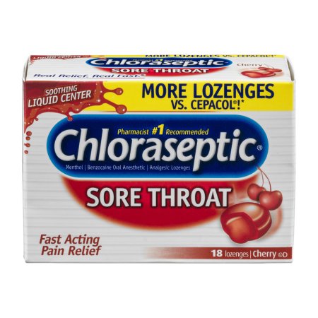 Chloraseptic cereza dolor de garganta Analgésico Lozenges 18 ct