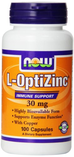 AHORA alimentos Opti L-zinc, 30mg, 100 cápsulas
