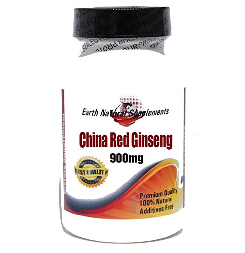 Cápsulas de 900 mg * 200 de Ginseng Rojo de China 100% Natural - por EarhNaturalSupplements