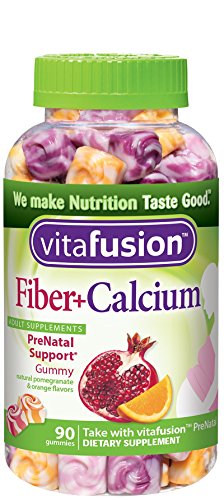 Vitafusion fibra Plus calcio Prenatal apoyo gomoso, cuenta 90