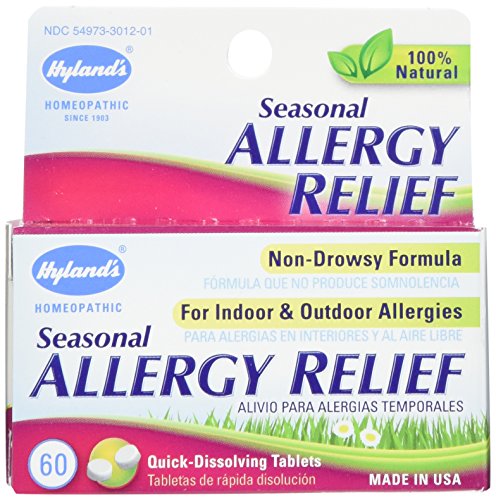 Alivio de alergia estacional de Hyland's, 60 comprimidos (paquete de 4)