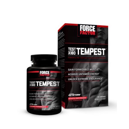 Force Factor Prueba X180 Tempest Pre-Entrenamiento Testosterona 120 Conde