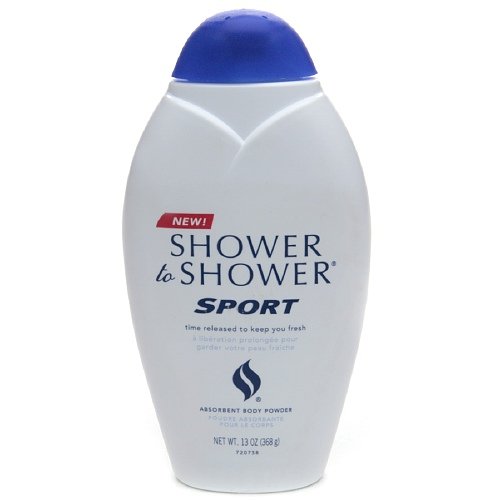 Polvo de ducha para ducha cuerpo absorbente, deporte, botellas de 13 onzas (paquete de 4)
