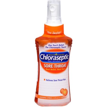 Chloraseptic Dolor de garganta spray calmante Citrus 6 onzas (paquete de 6)