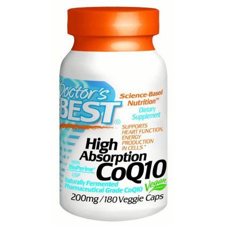 Doctor's Best Alta absorción CoQ10 200 mg, cápsulas vegetales, 180 Ct