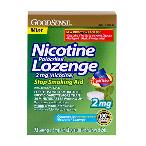 Pastilla de nicotina GoodSense, 2mg (nicotina), menta, 72-Conde, 3x24p