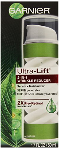 Garnier Ultra-Lift 2-en-1 arrugas reductor suero y crema hidratante para las arrugas y reafirmante, 1.7 onza líquida (embalaje puede variar)