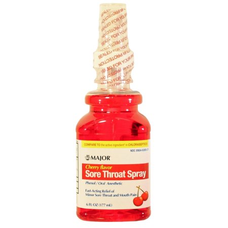 Major Spray para la garganta cereza Fenol-1% de Red 177 Ml UPC 309046305217