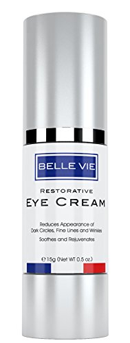 Belle Vie crema restauradora para ojos | Crema de ojos de lujo | Avanzado vitamina K + Arnica fórmula para la reducción de ojeras, ojeras, finas líneas y arrugas | Calma, refresca y rejuvenece la piel