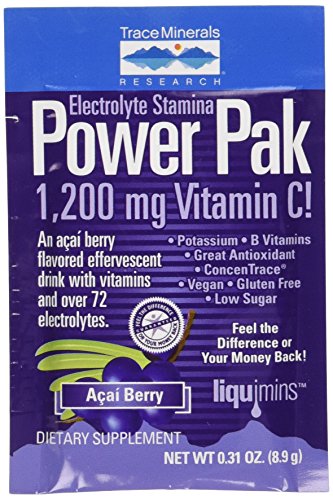 Paquetes de electrolitos aguante Power Pak Acai Berry minerales 32-8.9 g (oz 0,31)