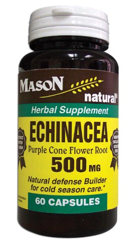 3 paquete especial de MASON NATURAL ECHINACEA 500MG cápsulas 60 por la botella