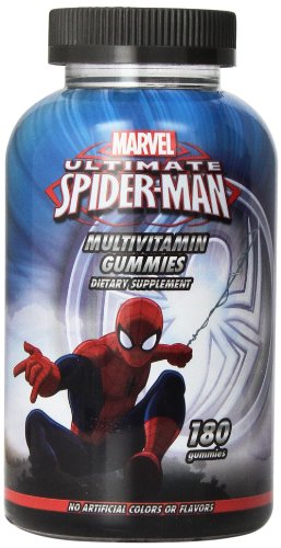 Marvel Spiderman completa multi-vitamina gomitas, cuenta 180