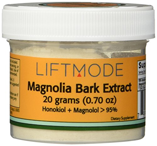 Extracto de corteza de Magnolia - 20 gramos (0,71 Oz) - 95% puro Honokiol + Magnolol - FBA