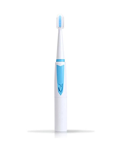 Portable Slim Sonic cepillo de dientes eléctrico con 3 cabezales de cepillo eléctrico para niño y adulto. Sonic limpieza para mejor cuidado de la boca - Sunsmiler (diamante limpio)