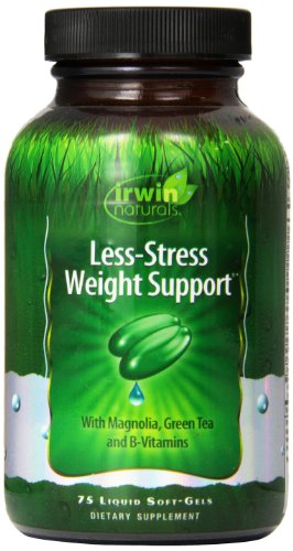 Irwin Naturals estrés menos peso soporte, 75 casquillos del Gel líquido