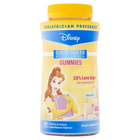 Disney Gummies Suplemento princesa de multivitaminas dietéticos (Personaje variará) 180 ct