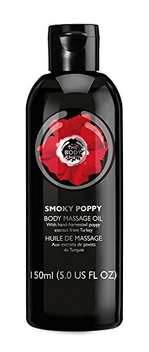 El aceite de masaje corporal amapola ahumado Body Shop, 5 onzas