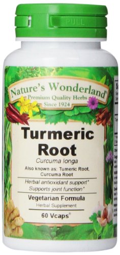País de las maravillas cúrcuma raíz cápsulas de suplemento herbario de la naturaleza, 700 mg, frasco de 60 cápsulas