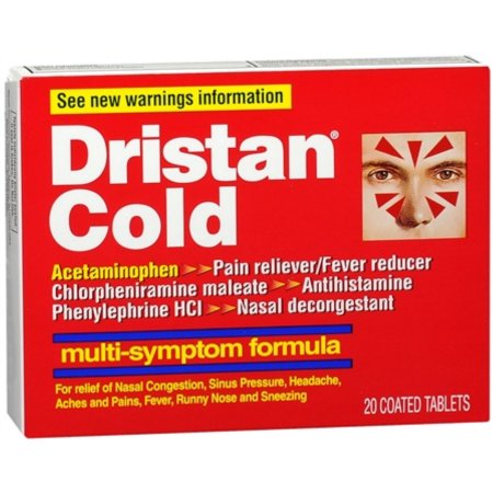 Paquete de 4 - DRISTAN fría tabletas Multi-Symptom 20 Tablas