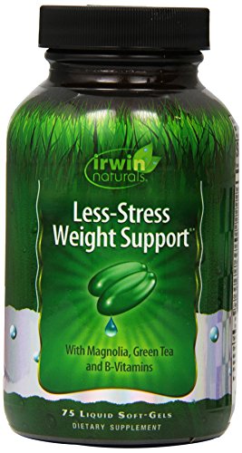 Irwin Naturals estrés menos peso soporte, 75-Liquid Gel Caps (paquete de 2)
